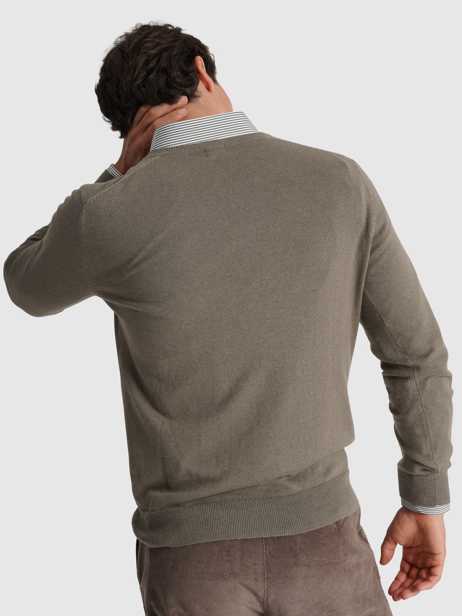 GREEN WOOL PULLOVER LONG SLEEVE REGULAR FIT MR. BLUE