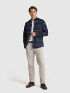 CAMISA ALGODÓN AZUL MANGA LARGA REGULAR FIT MR. AZUL