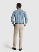 CAMISA ALGODÃO AZUL MANGA COMPRIDA REGULAR FIT MR. BLUE