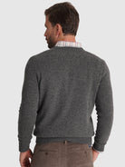 PULLOVER LÃ CINZENTO MANGA COMPRIDA REGULAR FIT MR. BLUE