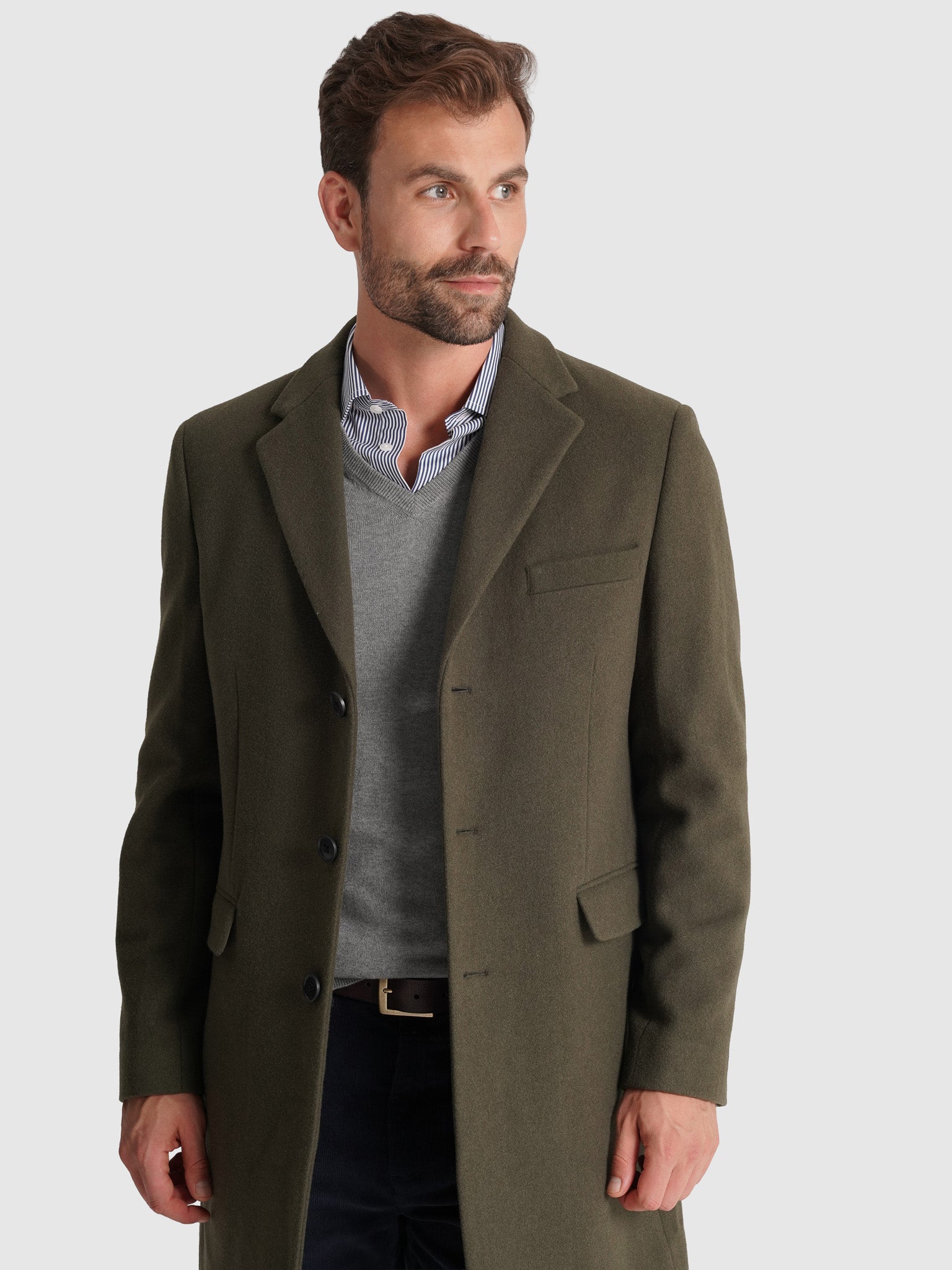 ABRIGO VERDE MANGA LARGA REGULAR FIT MR. AZUL