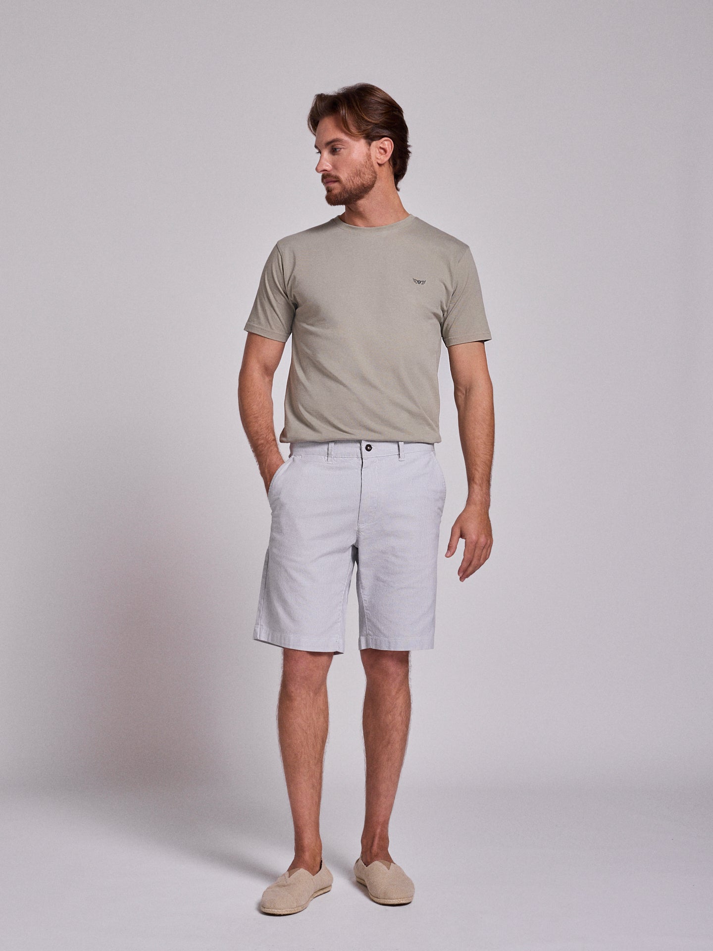 BERMUDA DE ALGODÓN AZUL REGULAR FIT MR. AZUL