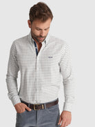 CAMISA FRANELA AZUL MANGA LARGA REGULAR FIT MR. AZUL
