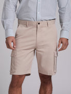 BERMUDA DE ALGODÓN BEIGE REGULAR FIT MR. AZUL