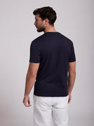 CAMISETA ALGODÓN AZUL MANGA CORTA REGULAR FIT MR. AZUL