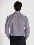 CAMISA SARGA AZUL MANGA LARGA SLIM FIT MR. AZUL