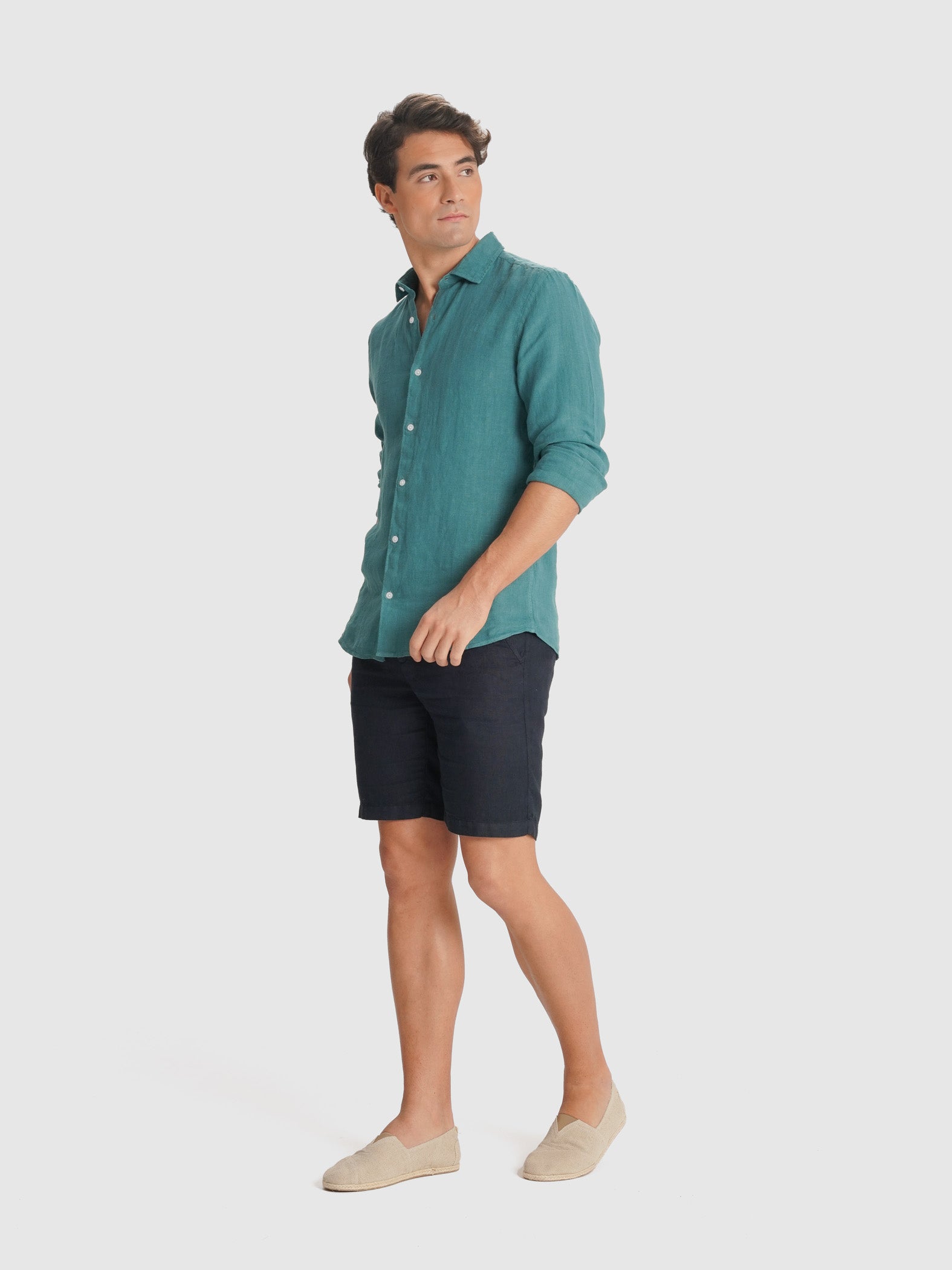CAMISA VERDE MANGA COMPRIDA TAILORED FIT MARK BELLUCCI