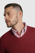 PULLOVER LÃ REGULAR FIT VERMELHO LISO MR. BLUE