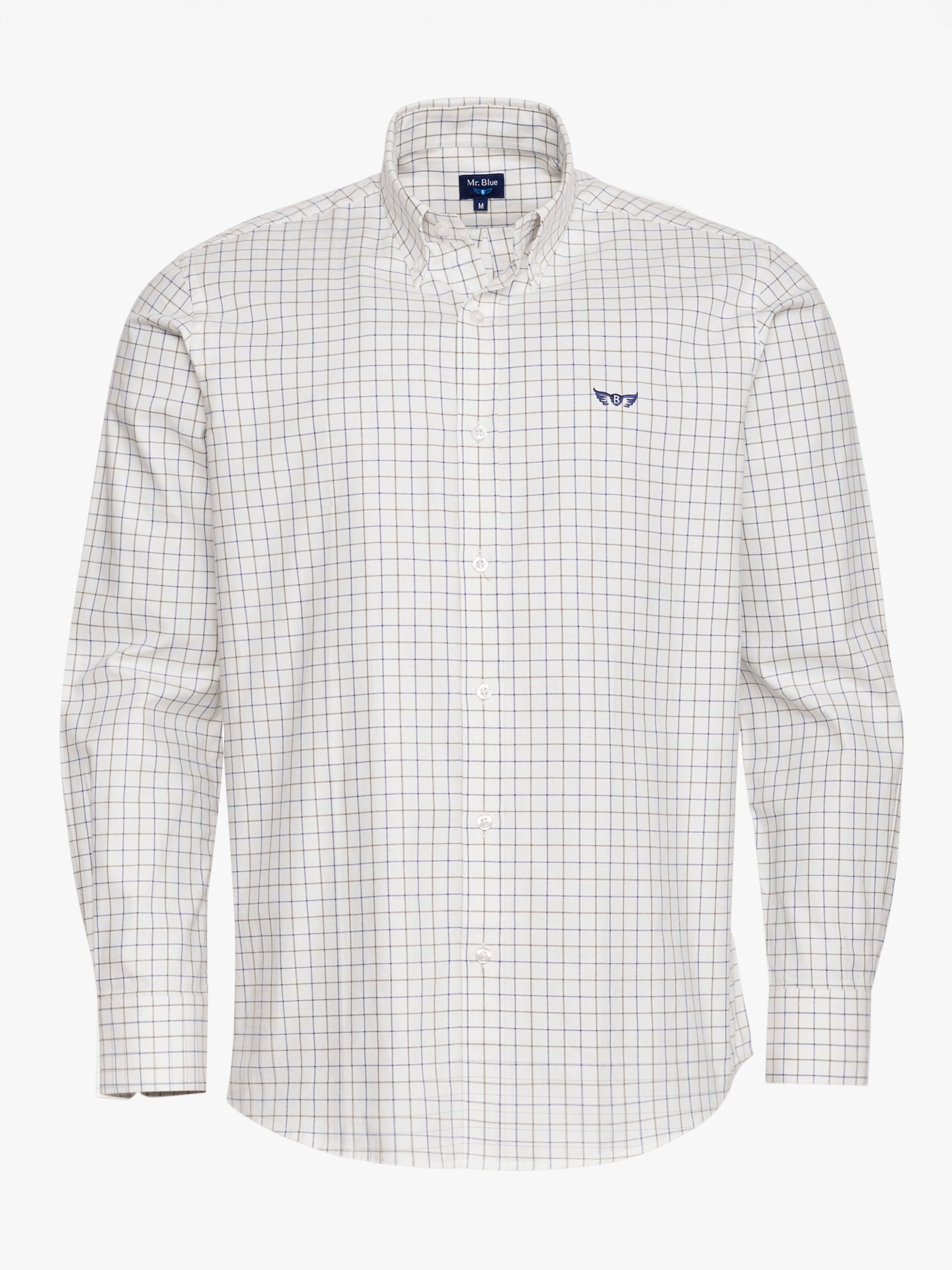 WHITE REGULAR FIT MR SHIRT. BLUE