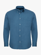 CAMISA ALGODÃO AZUL MANGA COMPRIDA REGULAR FIT MR. BLUE