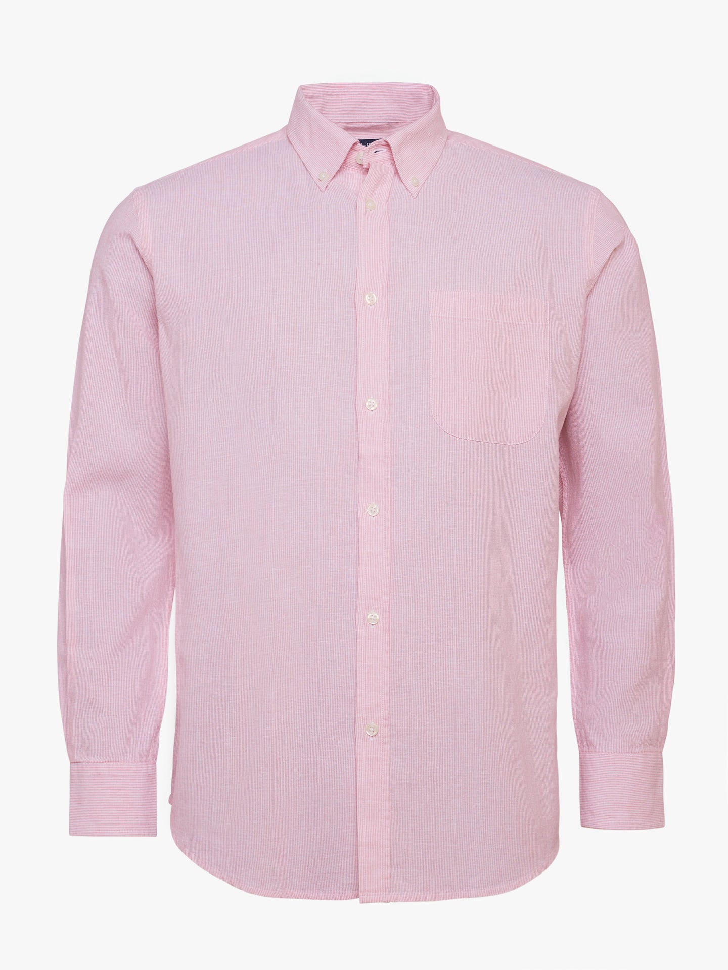 Camisa Regular Fit Linho Rosa Mr. Blue