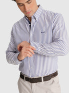 CAMISA MR AZUL MANGA LARGA REGULAR FIT. AZUL