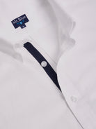 WHITE COTTON SHIRT SHORT SLEEVE REGULAR FIT MR. BLUE