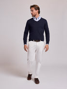 BLUE COTTON PULLOVER LONG SLEEVE REGULAR FIT MR. BLUE