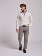BEIGE COTTON PULLOVER LONG SLEEVE REGULAR FIT MR. BLUE