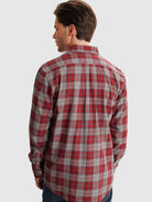 CAMISA FRANELA REGULAR ROJA CAMISA FRANELA REGULAR FIT MR. AZUL