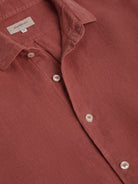 Camisa entallada de lino rosa Mr. Blue