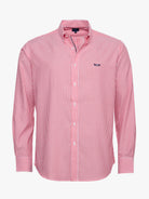 CAMISA ALGODÓN ROJA MANGA LARGA REGULAR FIT MR. AZUL