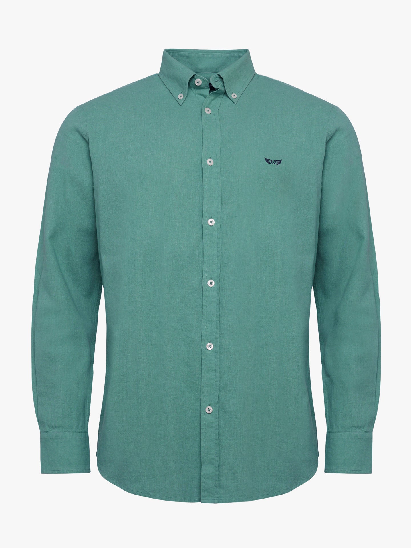 Camisa Regular Fit Linho Verde Mr. Blue