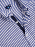 CAMISA ALGODÃO AZUL MANGA CURTA REGULAR FIT MR. BLUE