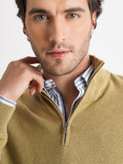 Mr. Blue Thin Green Cashmere Pullover