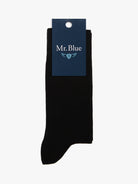 MEIAS BAMBOO REGULAR FIT PRETAS LISAS MR. BLUE