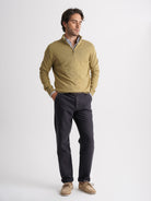 Mr. Blue Thin Green Cashmere Pullover