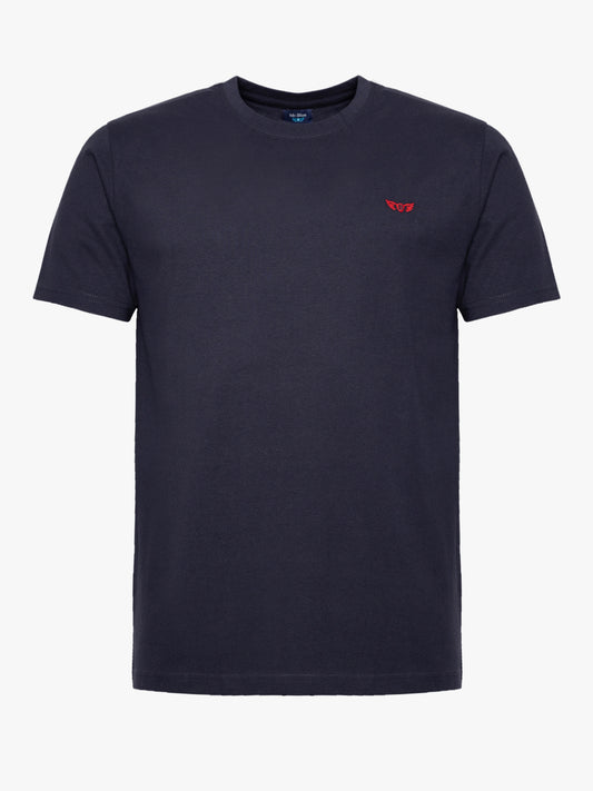 T-SHIRT ALGODÃO AZUL MANGA CURTA REGULAR FIT MR. BLUE