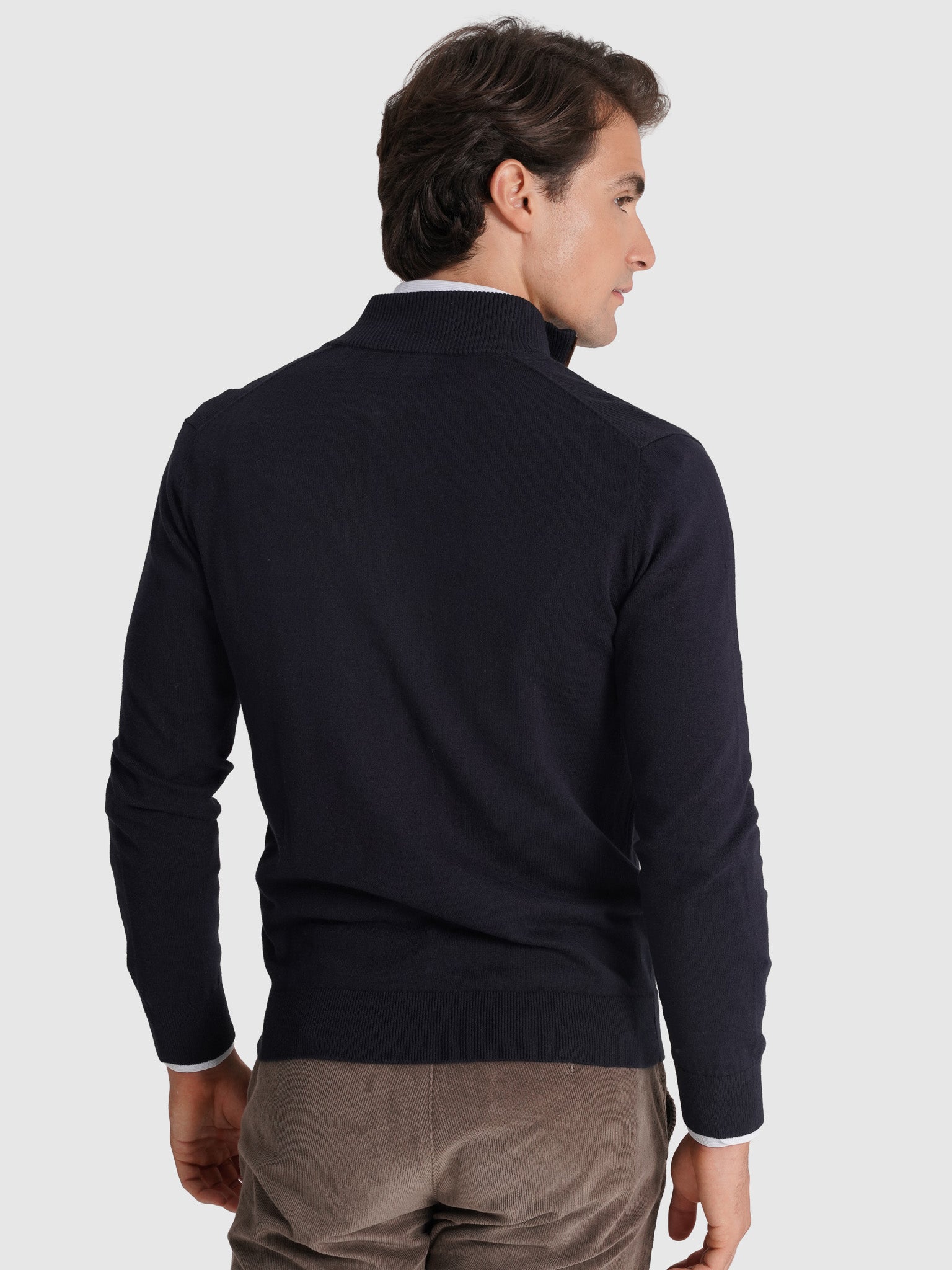 PULLOVER CAXEMIRA REGULAR FIT AZUL LISO MR. BLUE