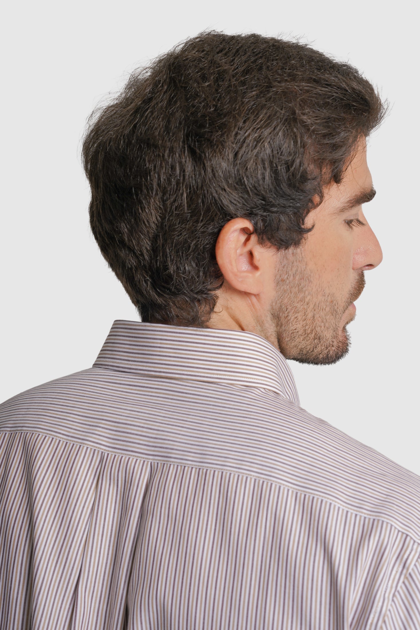 CAMISA ALGODÃO REGULAR FIT BRANCA RISCAS MR. BLUE