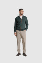 PULLOVER CAXEMIRA REGULAR FIT VERDE LISO MR. BLUE