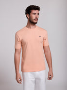 CAMISETA DE ALGODÓN NARANJA MANGA CORTA REGULAR FIT MR. AZUL