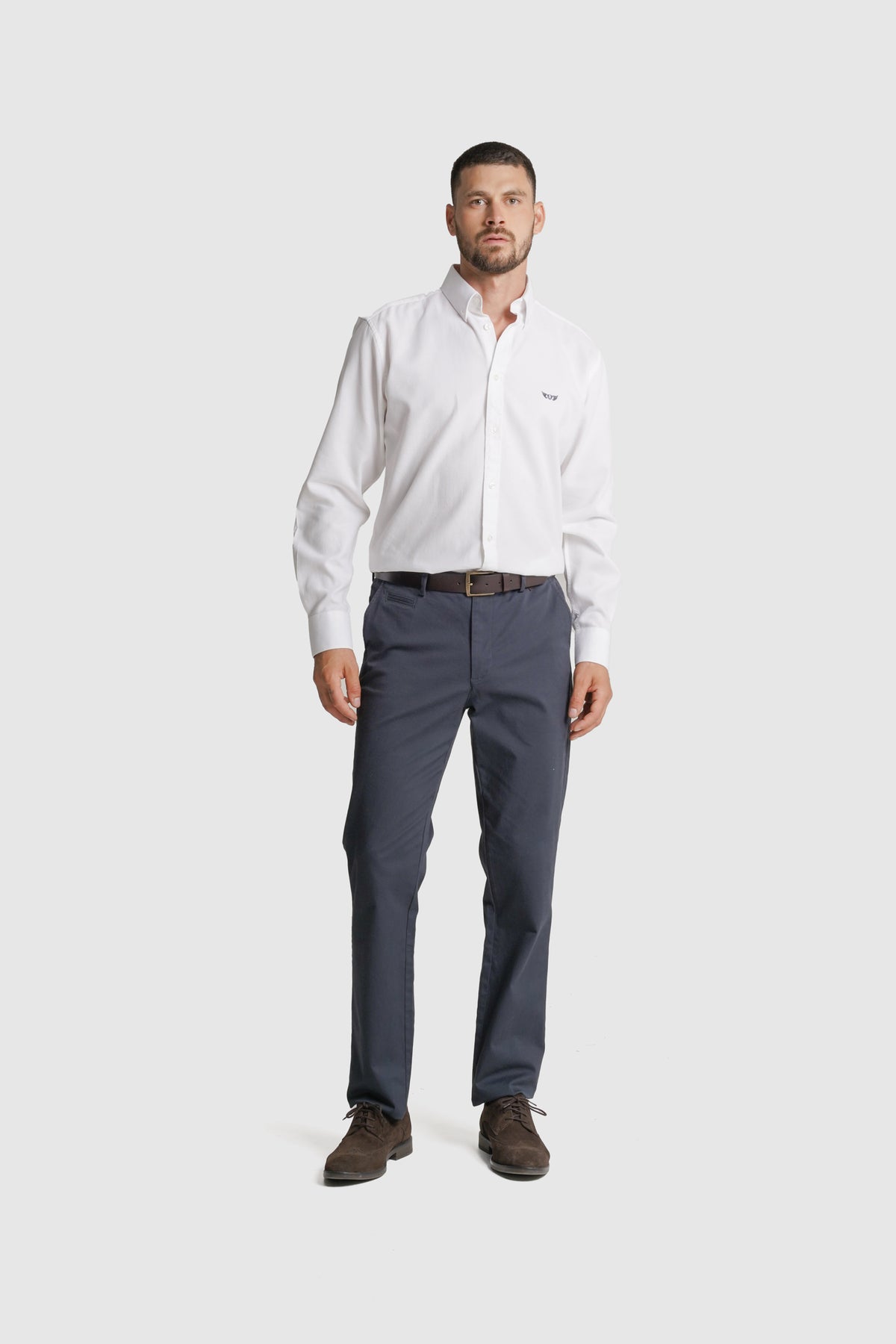 CALÇAS ALGODÃO SLIM FIT AZUIS LISAS MR. BLUE