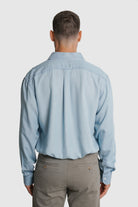 CAMISA TENCEL REGULAR FIT AZUL LISA MARK BELLUCCI