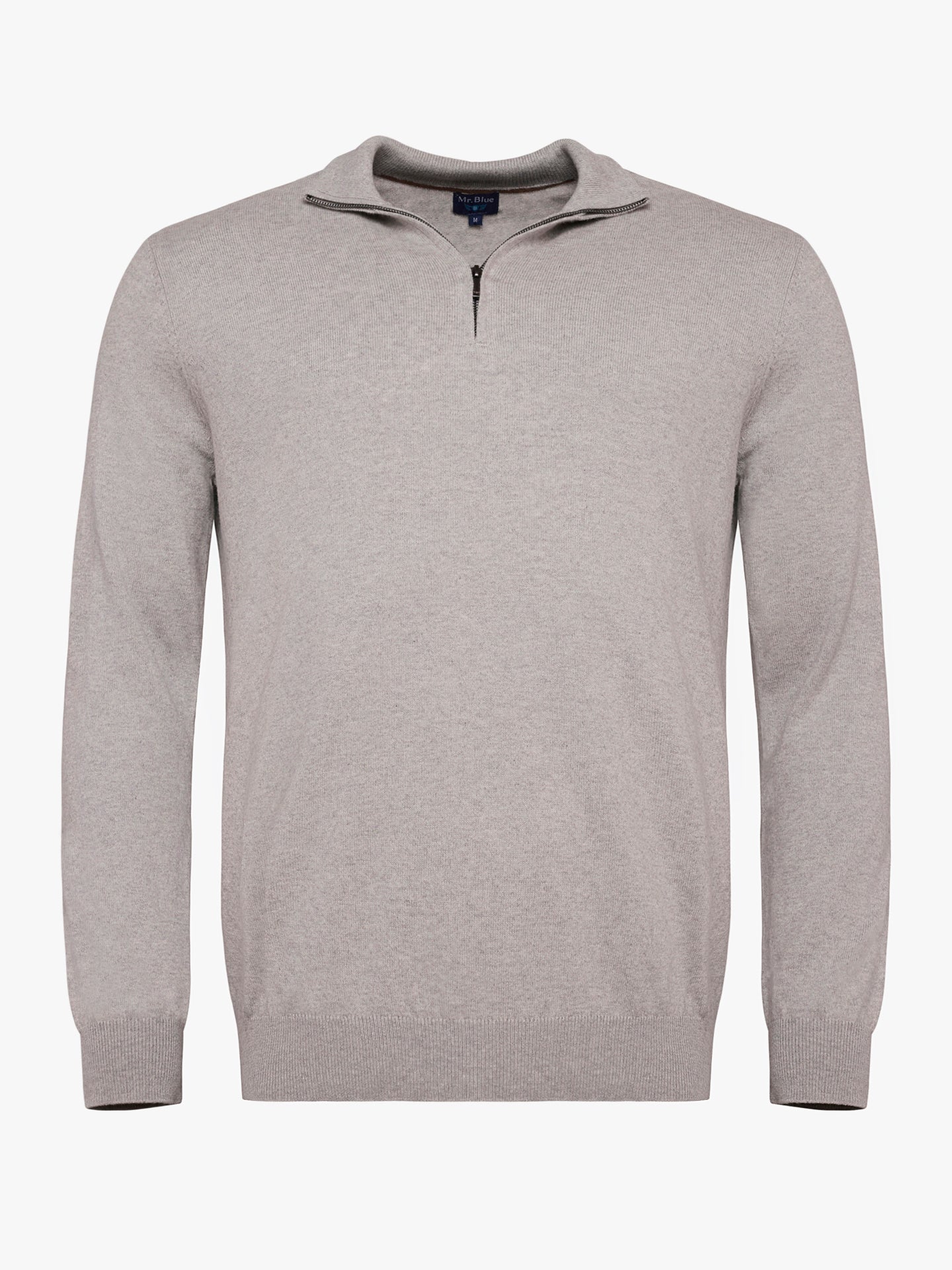 JERSEY DE ALGODÓN GRIS MANGA LARGA AJUSTE REGULAR MR. AZUL