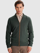 REGULAR FIT GREEN THIN PULLOVER MR. BLUE