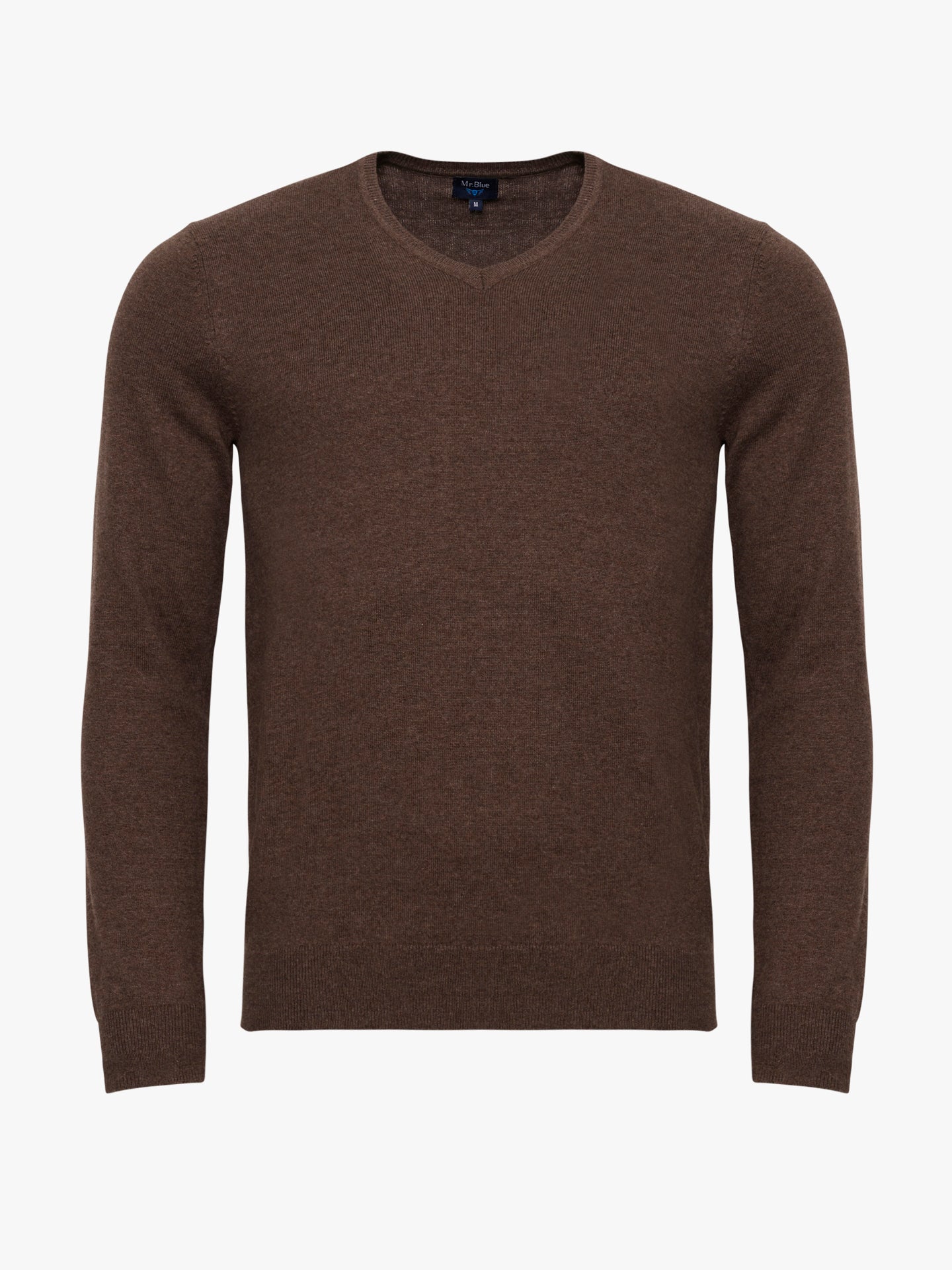 PULLOVER FINO CASTANHO COM COTOVELEIRA REGULAR FIT MR. BLUE