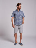 BLUE COTTON SHIRT SHORT SLEEVE REGULAR FIT MR. BLUE