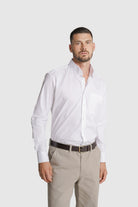 CAMISA ALGODÃO REGULAR FIT BRANCA LISA MR. BLUE