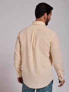 YELLOW LINEN SHIRT LONG SLEEVE REGULAR FIT MR. BLUE