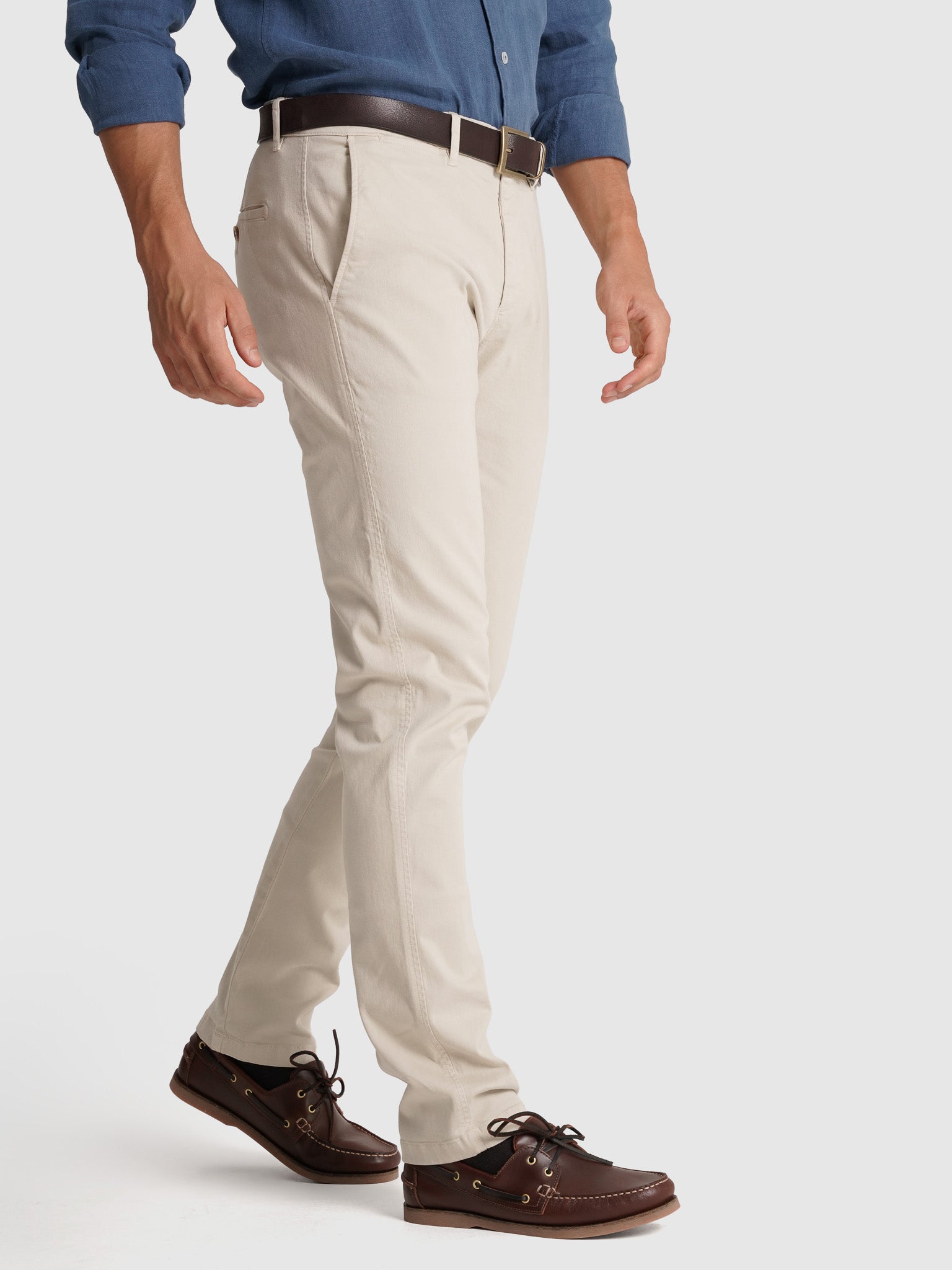 BEIGE REGULAR FIT TROUSERS MARK BELLUCCI