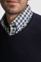 PULLOVER CAXEMIRA REGULAR FIT AZUL LISO MR. BLUE