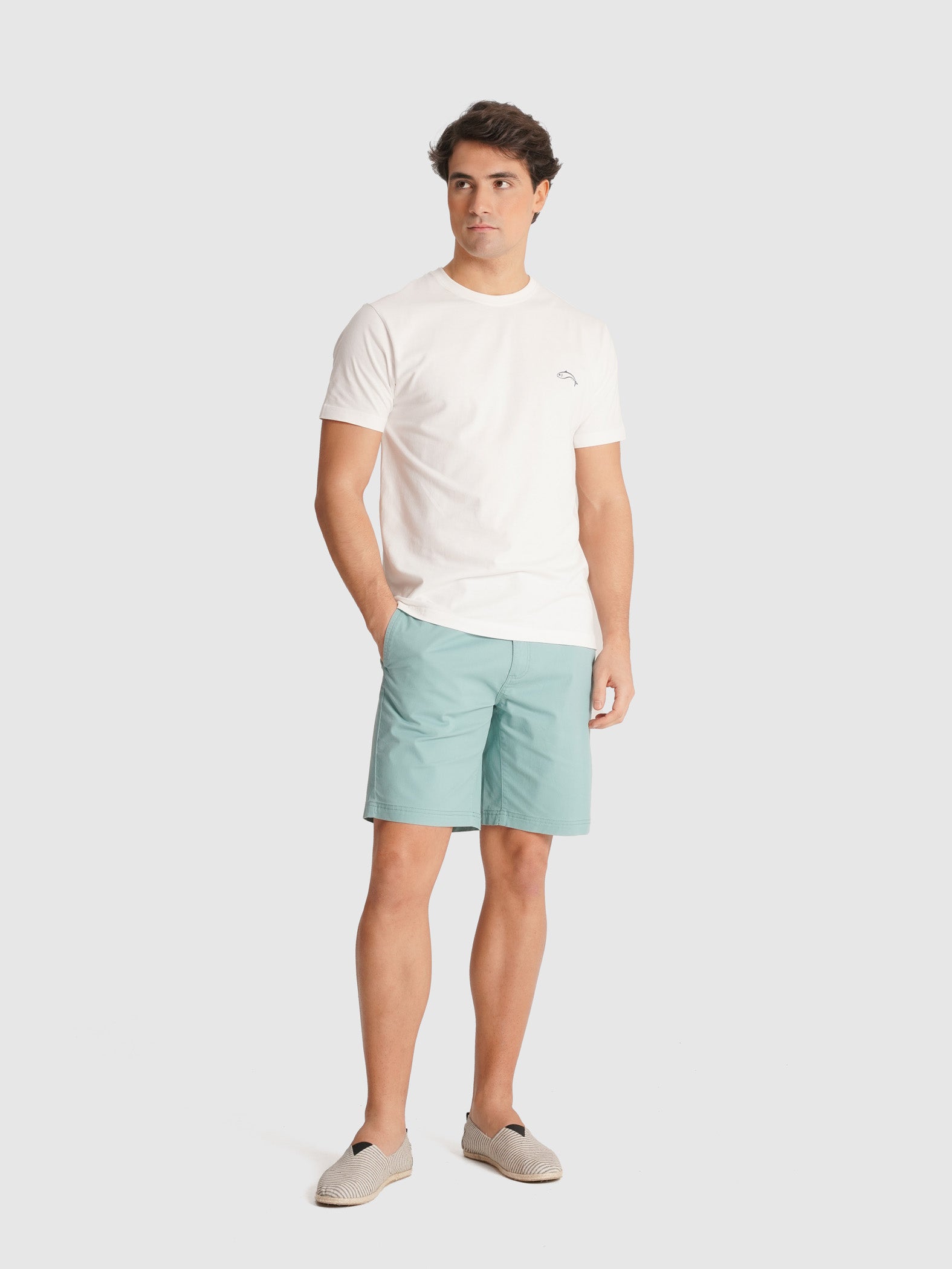 T-SHIRT CRU MANGA CURTA REGULAR FIT MR. BLUE