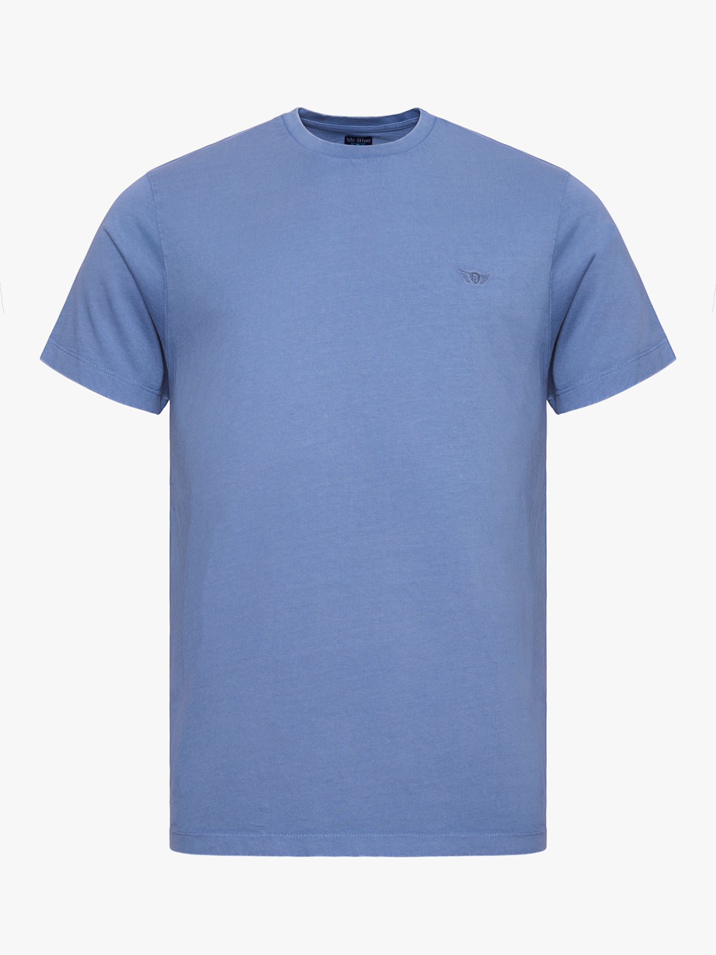 BLUE COTTON T-SHIRT SHORT SLEEVE REGULAR FIT MR. BLUE