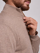 BEIGE COTTON PULLOVER LONG SLEEVE REGULAR FIT MR. BLUE