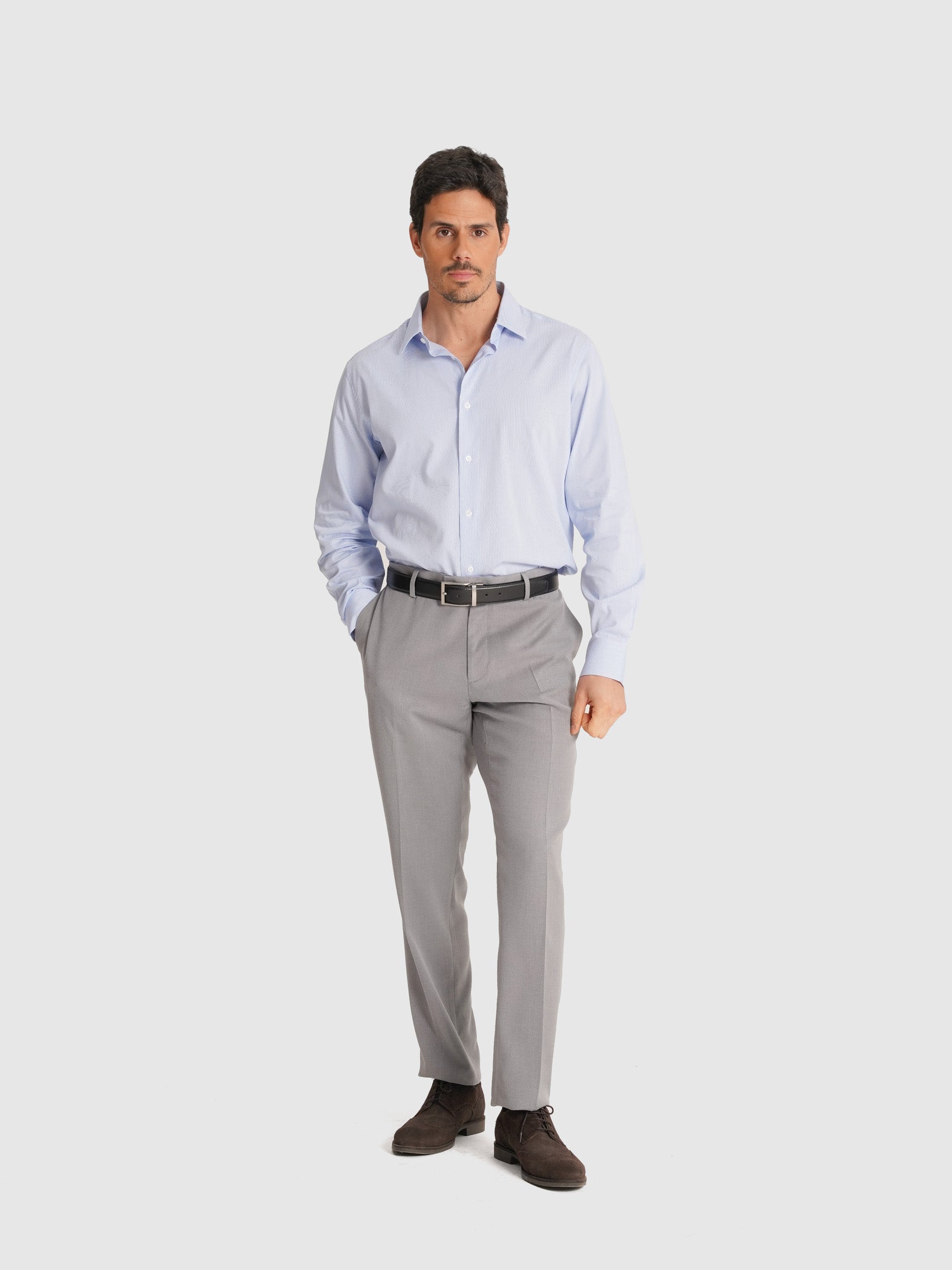 CAMISA AZUL MANGA COMPRIDA CLASSIC FIT MR. BLUE