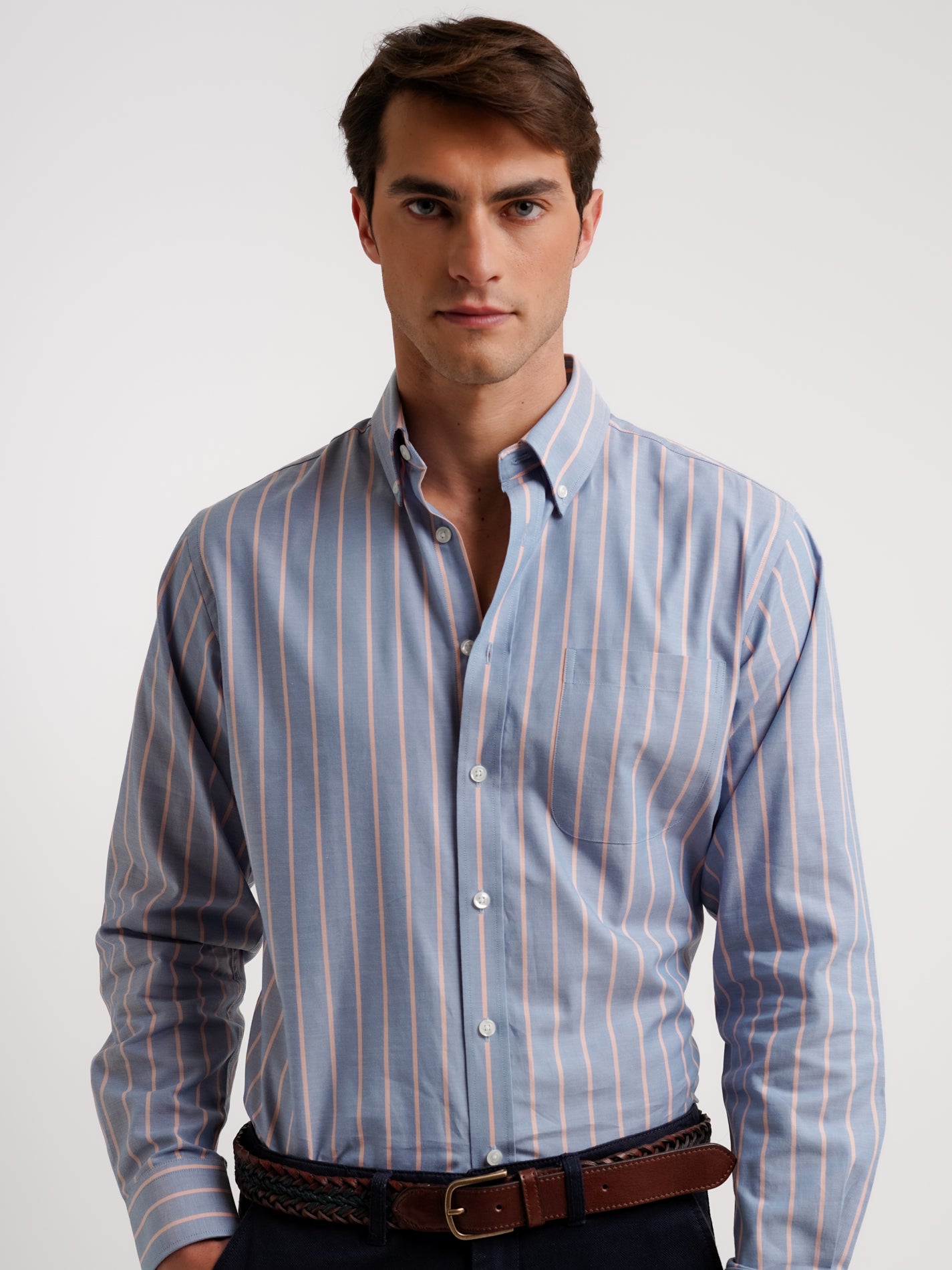 Camisa Regular Fit Oxford Azul Mr. Blue