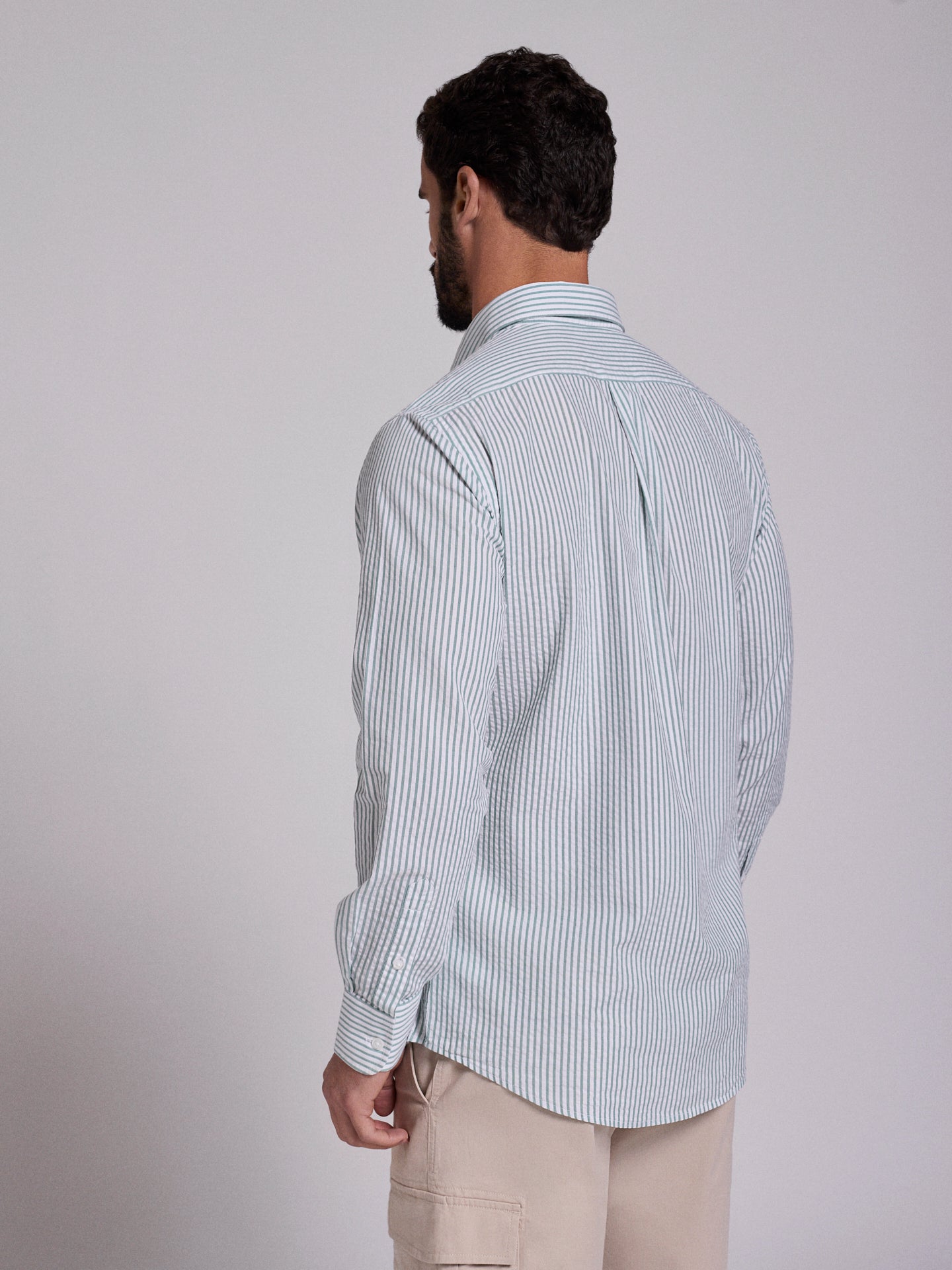 CAMISA ALGODÃO VERDE REGULAR FIT MR. BLUE