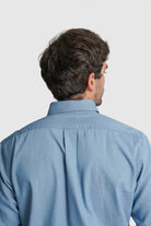 CAMISA ALGODÃO REGULAR FIT AZUL LISA MR. BLUE
