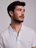 POLO BRANCO MANGA CURTA REGULAR FIT MR. BLUE